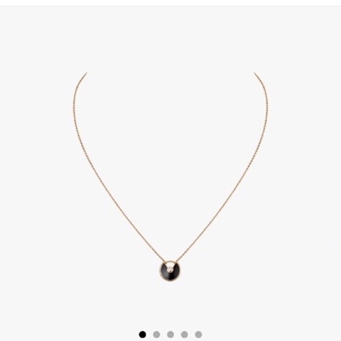 卡地亞/Cartier Amulette de Cartier，護身符項鍊 ，黑瑪瑙 玫瑰金