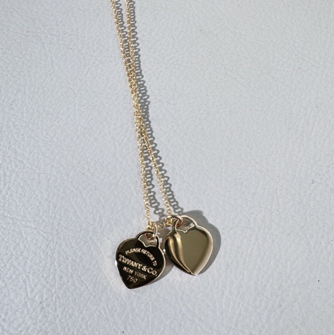 tiffany蒂芙尼18k玫瑰金雙心項鍊 tiffany ，Return to tiffany-2