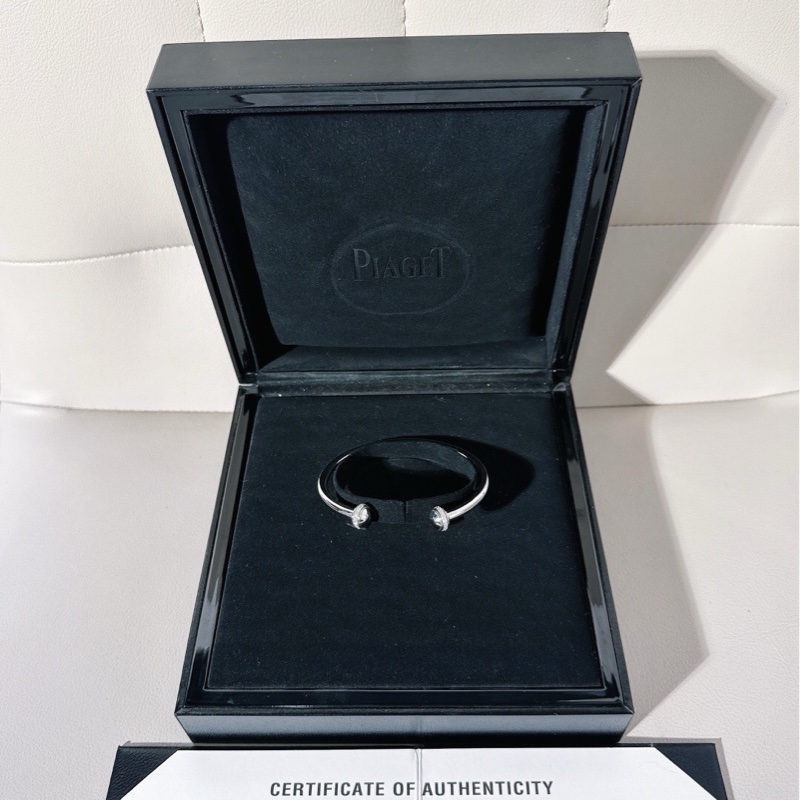 Piaget 伯爵possession時來運轉白金滾珠帶鑽手鐲，16 號，單帶/疊戴：都很美，2022 年購入-1
