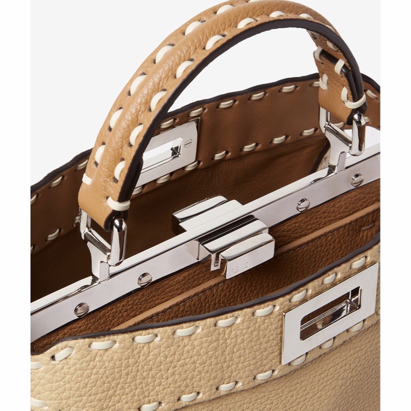 Fendi 女士 Peekaboo ISeeU 小號手提包均碼碼小號、27cm*11cm*21cm-3