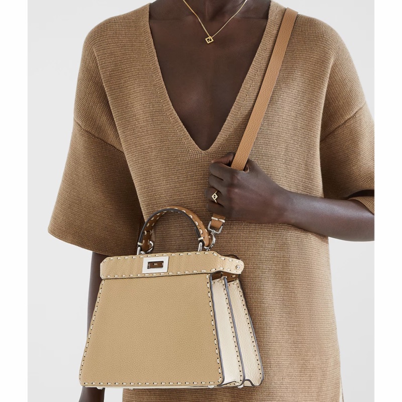 Fendi 女士 Peekaboo ISeeU 小號手提包均碼碼小號、27cm*11cm*21cm-4
