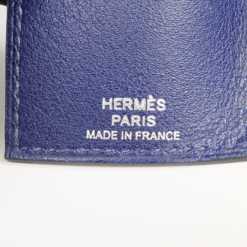 HERMES Clemence皮革Ulysse Nano銀扣掛飾Noir-6