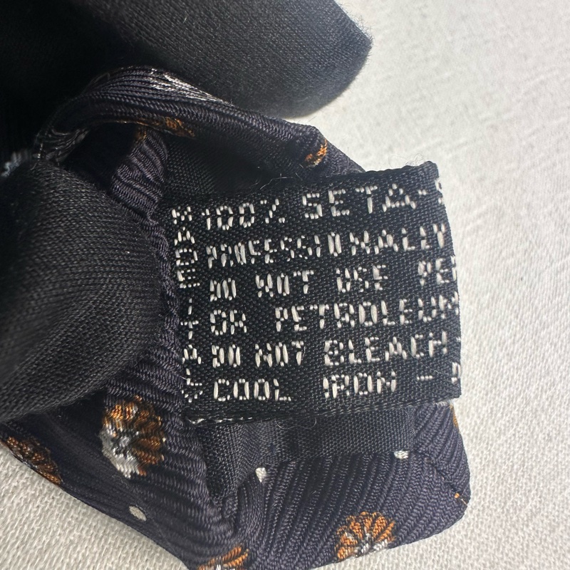 VERSACE 經典美杜莎菱格領帶 領結 絲綢（中古）-7