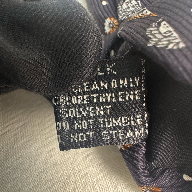 VERSACE 經典美杜莎菱格領帶 領結 絲綢（中古）-8