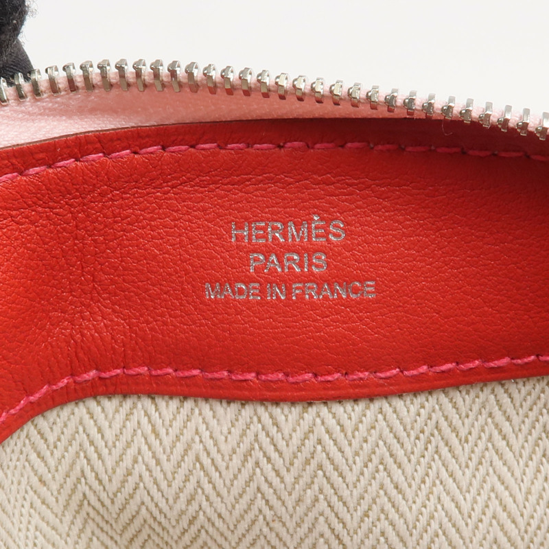 HERMES Swift皮革Touboyu PM銀扣手拿包-12