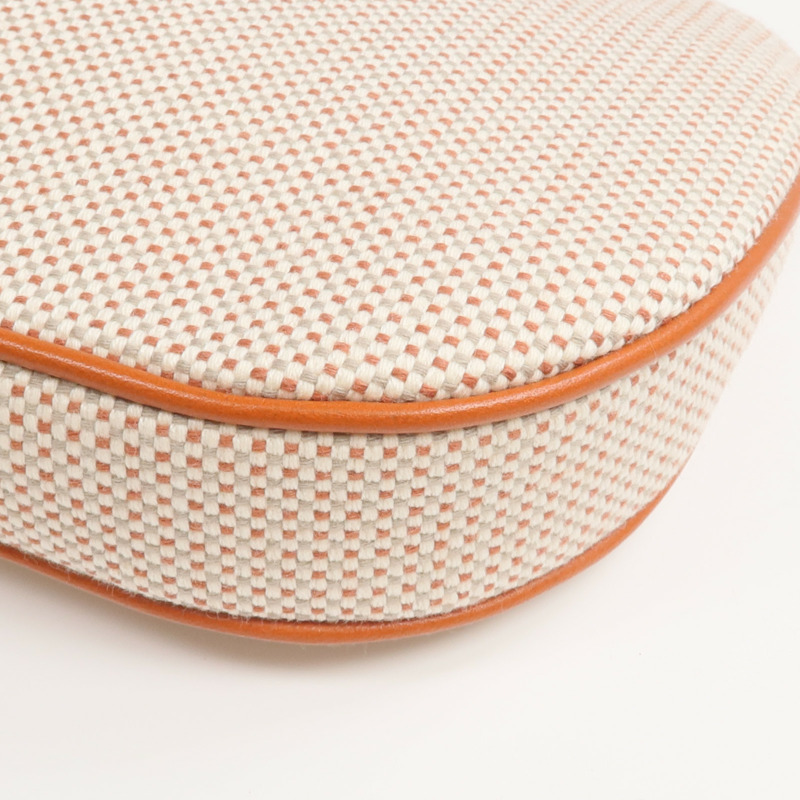 HERMES 帆布Echappee Case銀扣手拿包-5