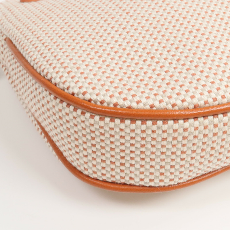 HERMES 帆布Echappee Case銀扣手拿包-6