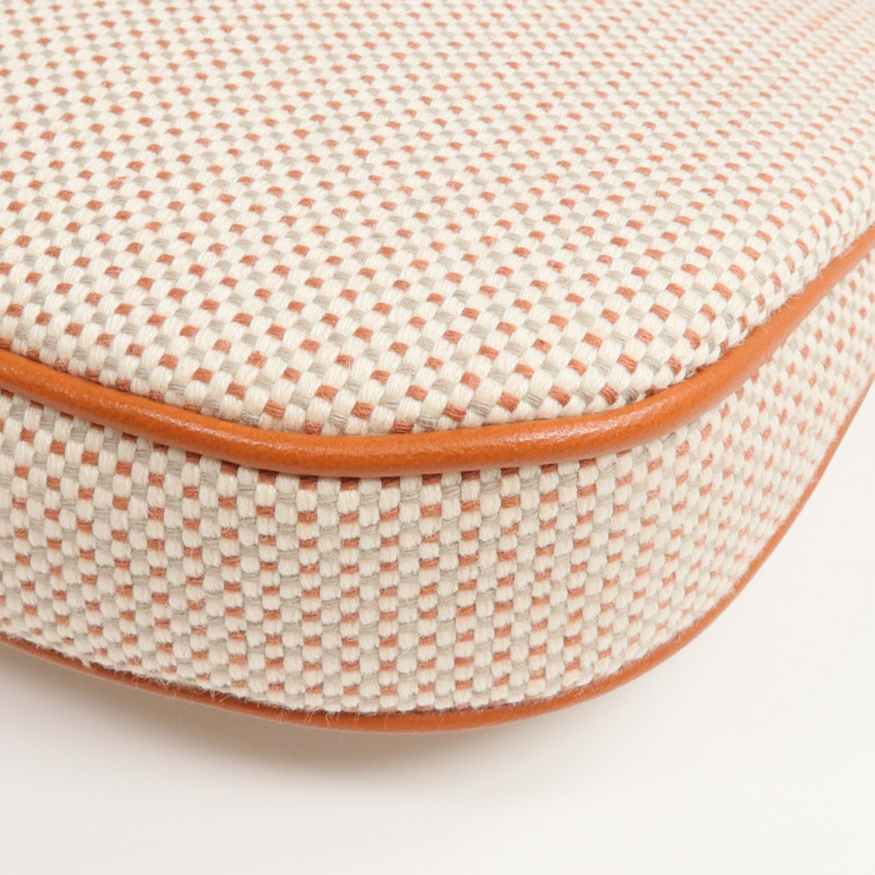 HERMES 帆布Echappee Case銀扣手拿包-7