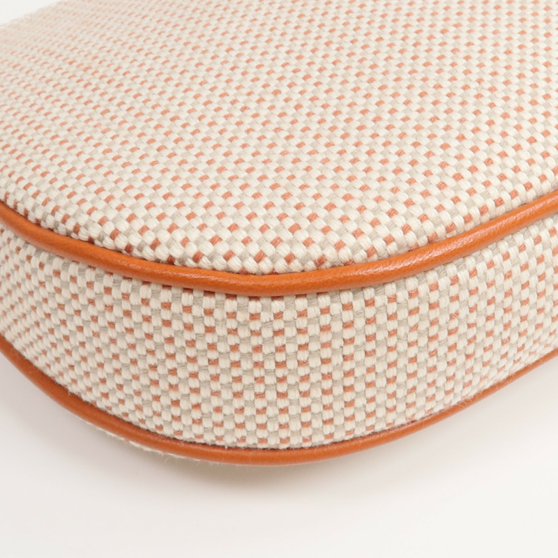 HERMES 帆布Echappee Case銀扣手拿包-8
