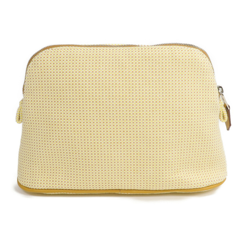 HERMES 帆布Bolide Crazy H銀扣手拿包-1