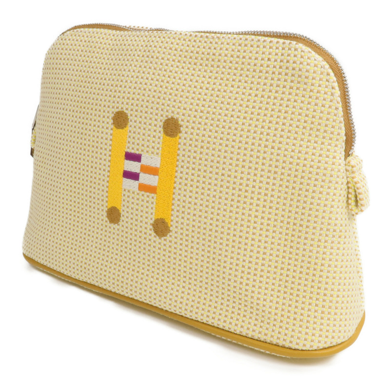 HERMES 帆布Bolide Crazy H銀扣手拿包-2