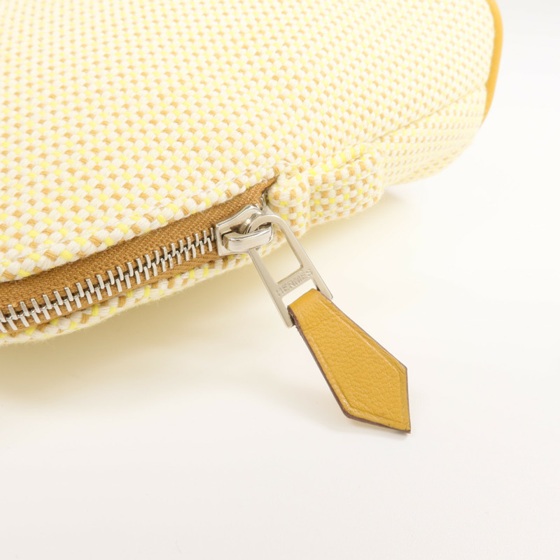 HERMES 帆布Bolide Crazy H銀扣手拿包-5