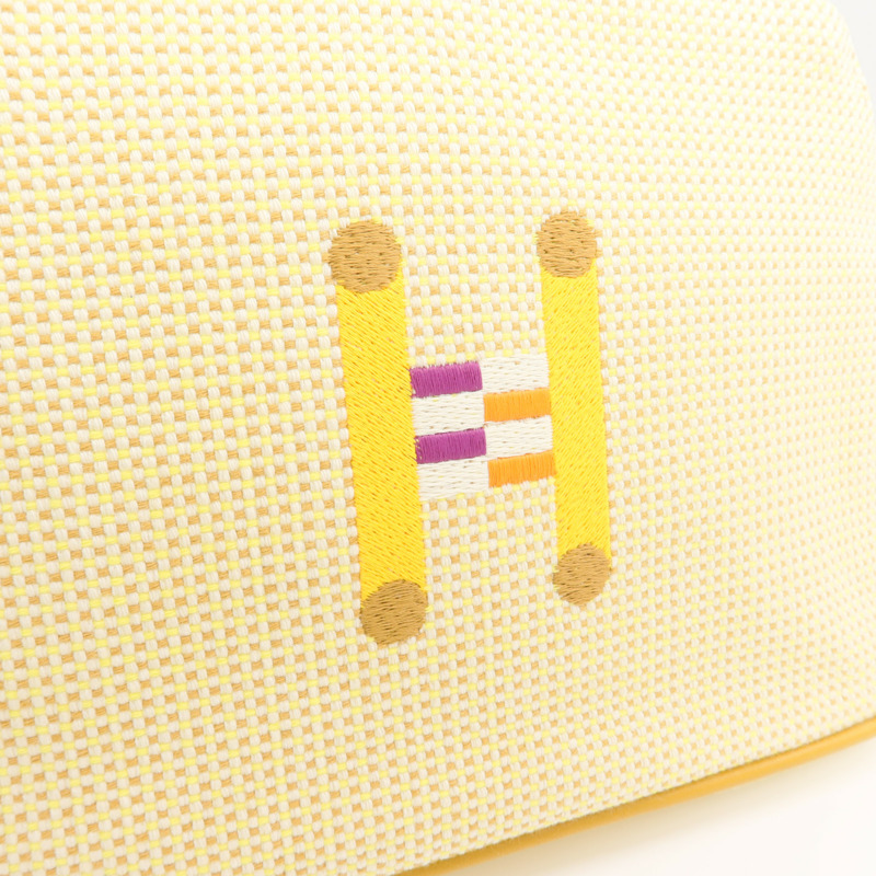 HERMES 帆布Bolide Crazy H銀扣手拿包-6