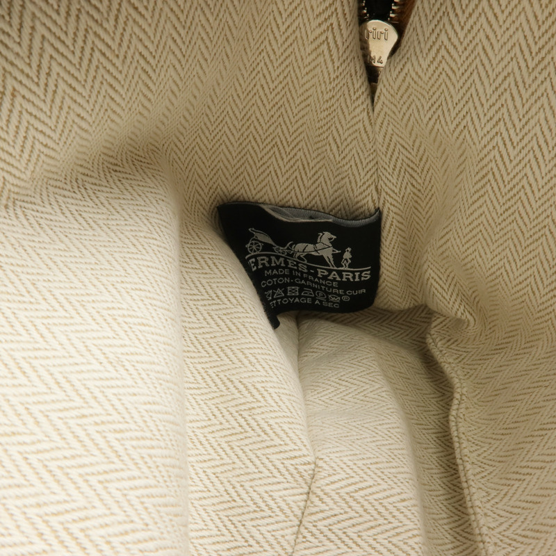 HERMES 帆布Bolide Crazy H銀扣手拿包-9