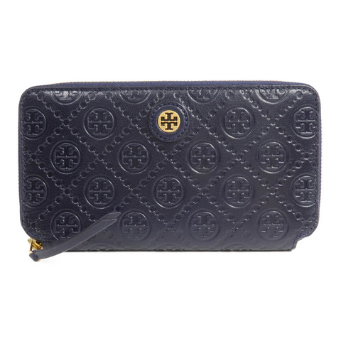 Tory Burch 牛皮皮革Zipper Long Wallet金扣長錢包