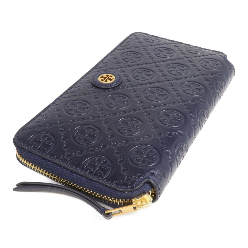 Tory Burch 牛皮皮革Zipper Long Wallet金扣長錢包-3