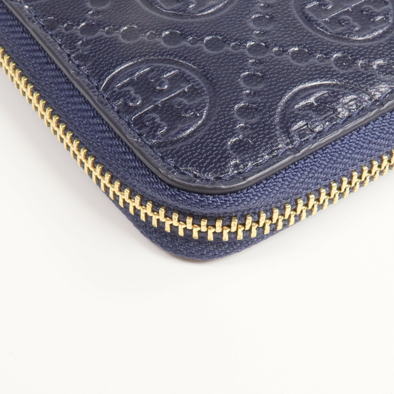 Tory Burch 牛皮皮革Zipper Long Wallet金扣長錢包-8