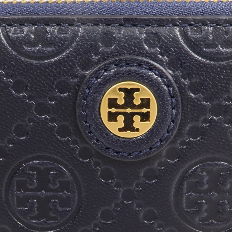 Tory Burch 牛皮皮革Zipper Long Wallet金扣長錢包-10