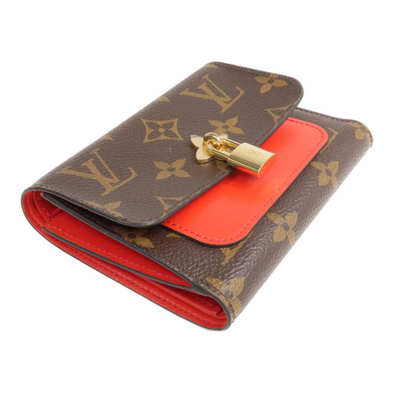 LOUIS VUITTON Monogram Flower Lock金扣錢包-3