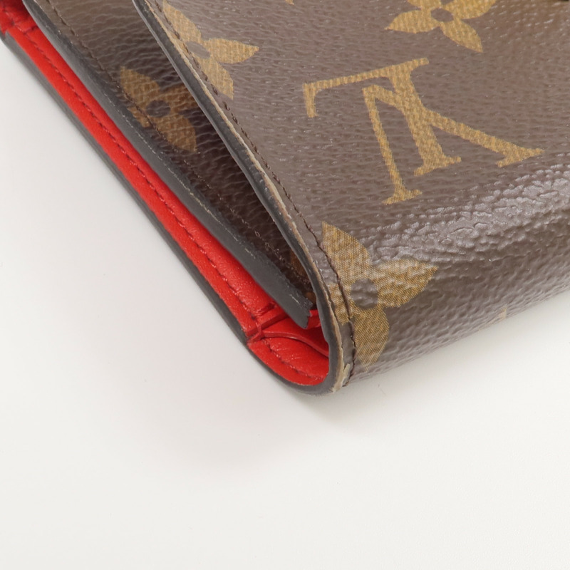 LOUIS VUITTON Monogram Flower Lock金扣錢包-8