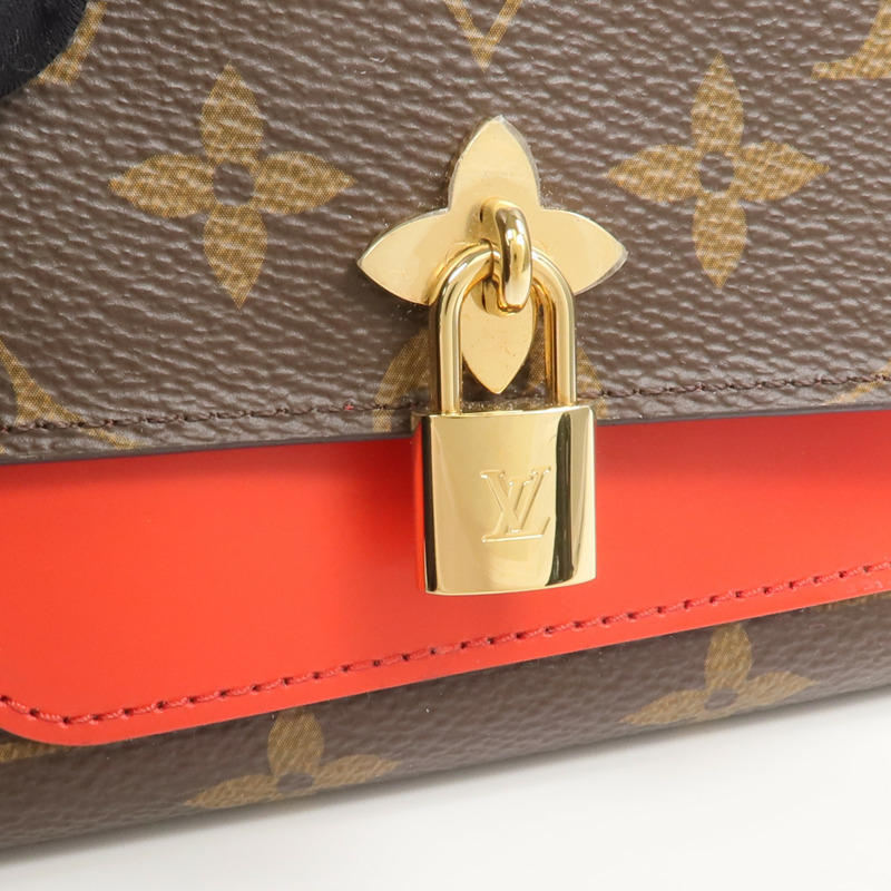 LOUIS VUITTON Monogram Flower Lock金扣錢包-10