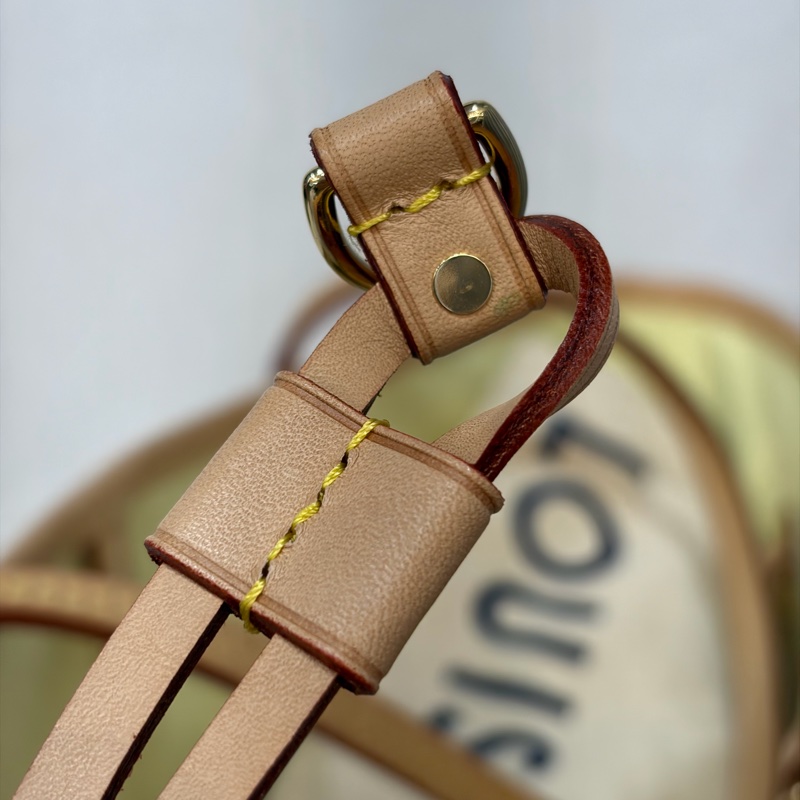 LV N40668 Neverfull MM 白色格紋 托特購物包 肩背包-14