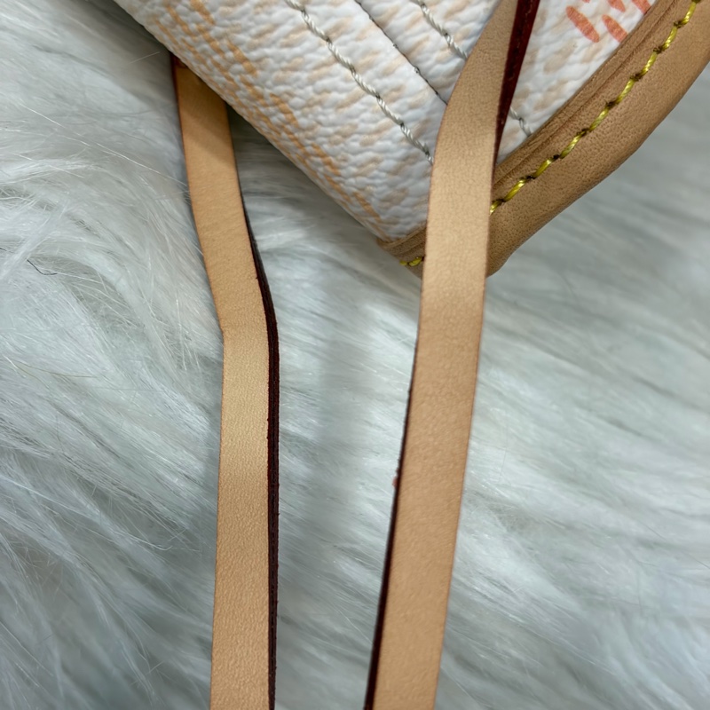 LV N40668 Neverfull MM 白色格紋 托特購物包 肩背包-17