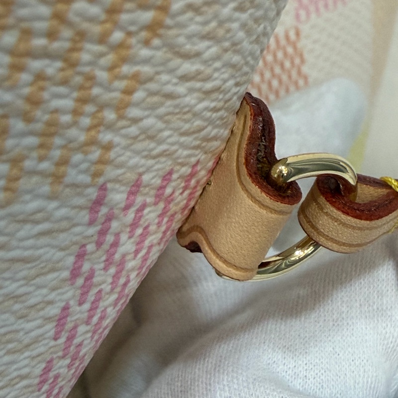 LV N40668 Neverfull MM 白色格紋 托特購物包 肩背包-27