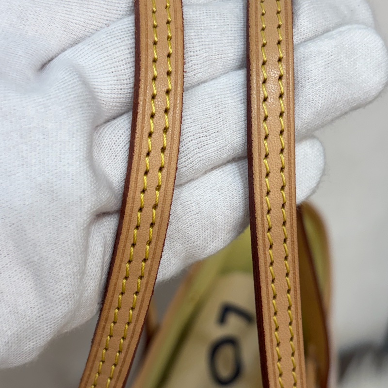 LV N40668 Neverfull MM 白色格紋 托特購物包 肩背包-36
