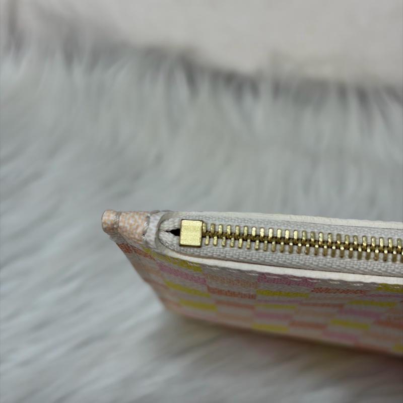 LV N40668 Neverfull MM 白色格紋 托特購物包 肩背包-58