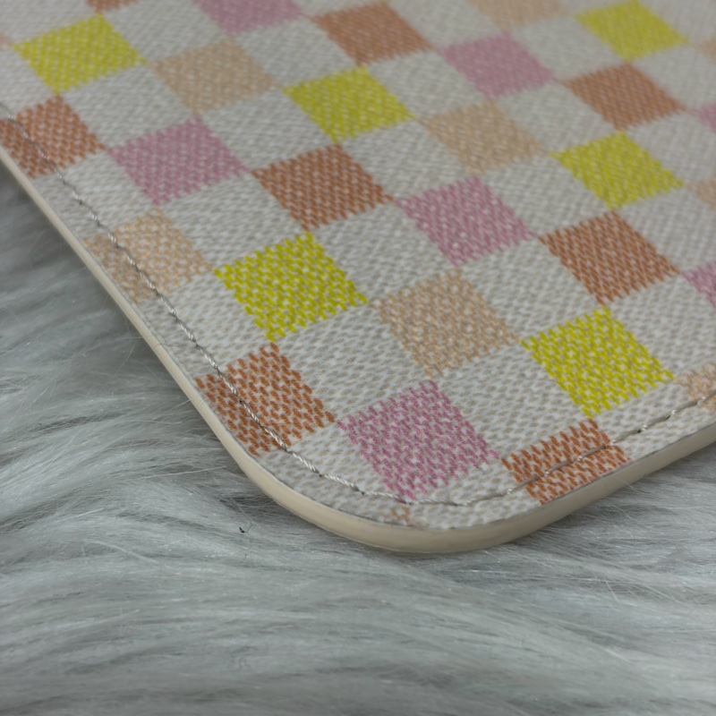 LV N40668 Neverfull MM 白色格紋 托特購物包 肩背包-59