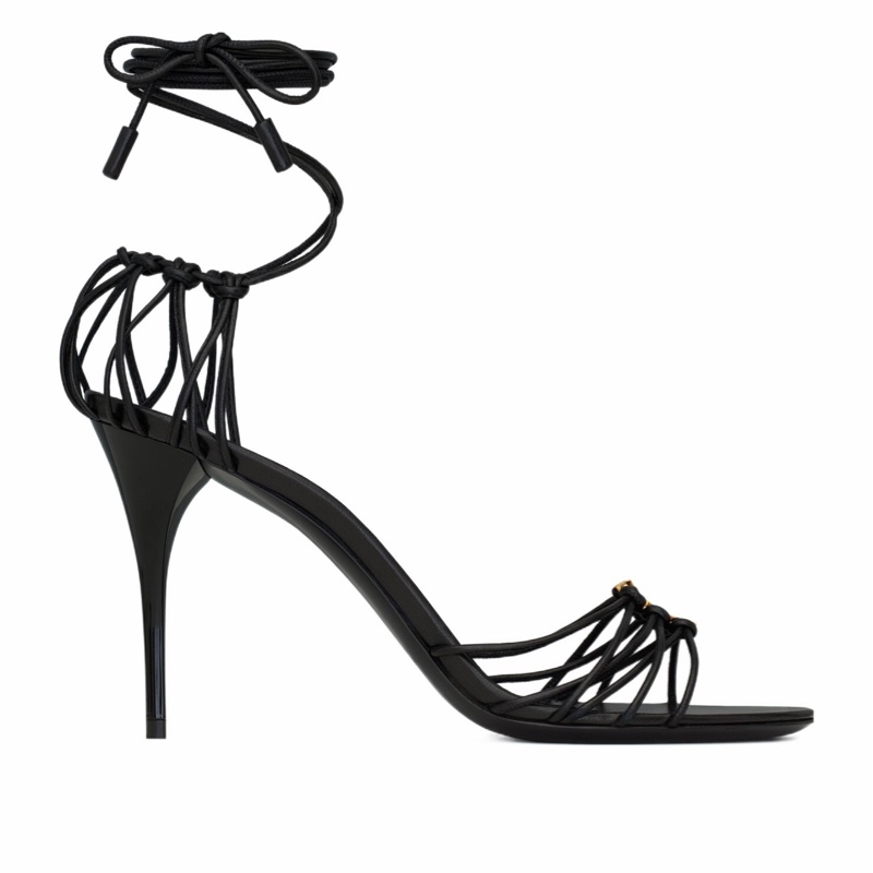 Saint Laurent 女士 BABYLON 高跟涼鞋34 34.5 35 35.5 36 36.5 37 37.5 38 38.5 39 39.5 40 40.5 41 41.5 42碼跟高: 9cm-4