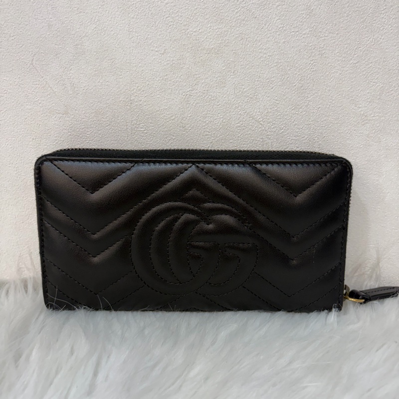 GUCCI 443123 金釦 GG Marmont 拉鍊長夾-2
