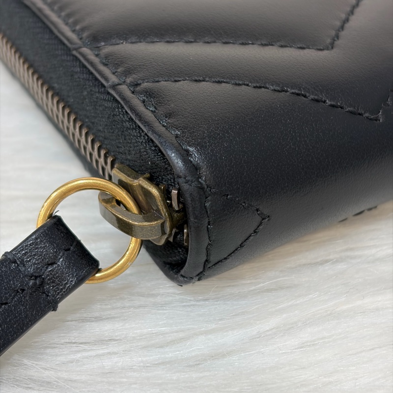 GUCCI 443123 金釦 GG Marmont 拉鍊長夾-5