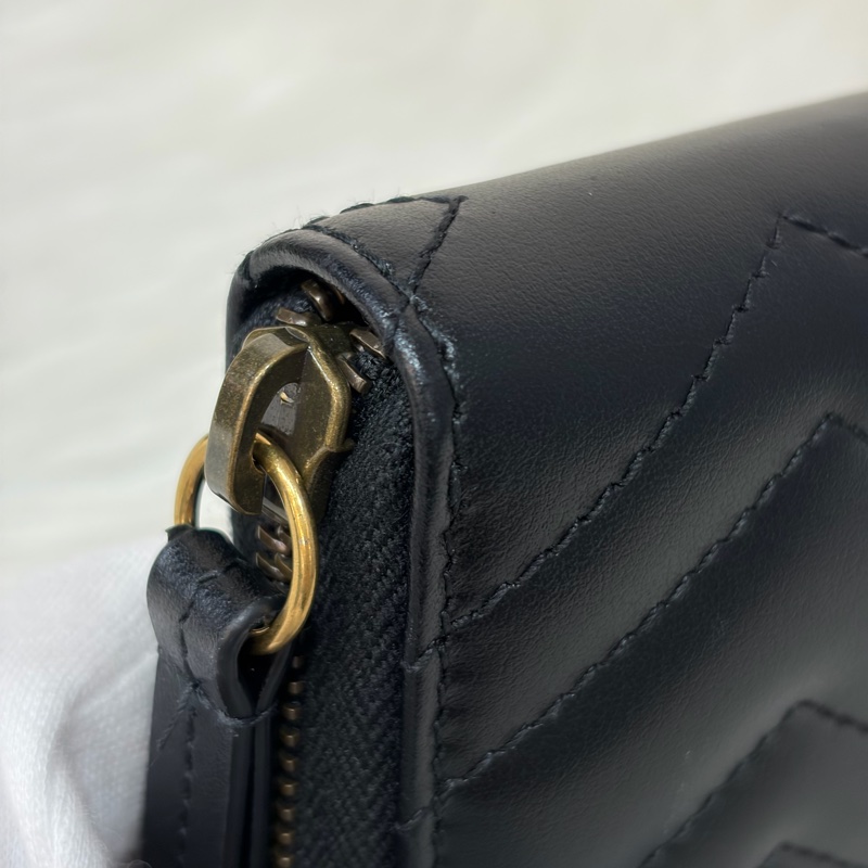 GUCCI 443123 金釦 GG Marmont 拉鍊長夾-6