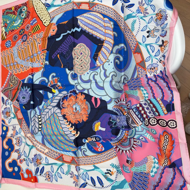 Hermes 愛馬仕 絲巾 90*90cm-4