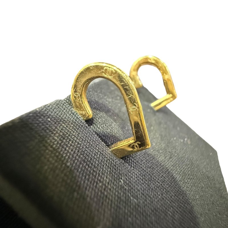 【美收精品】CHANEL金色針式耳環 5-162-4