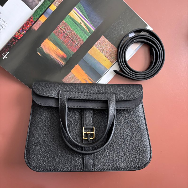 HALZAN 25 櫃上停產很久！::HERMES 愛馬仕:: K刻MINI HALZAN金棕色銀釦斜背肩背包-0