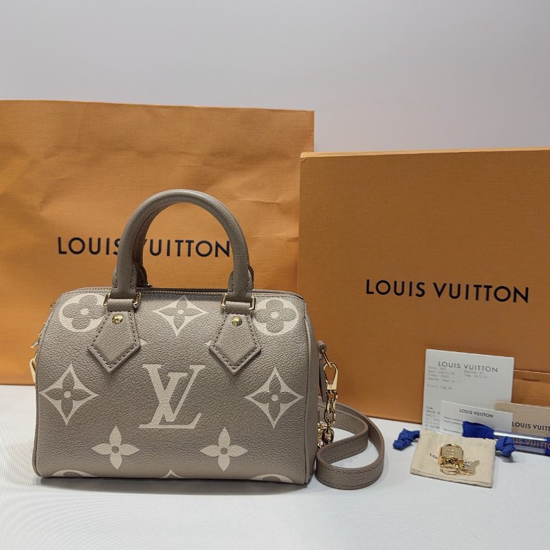 LV 斑鳩灰皮革壓紋Speedy 20-1