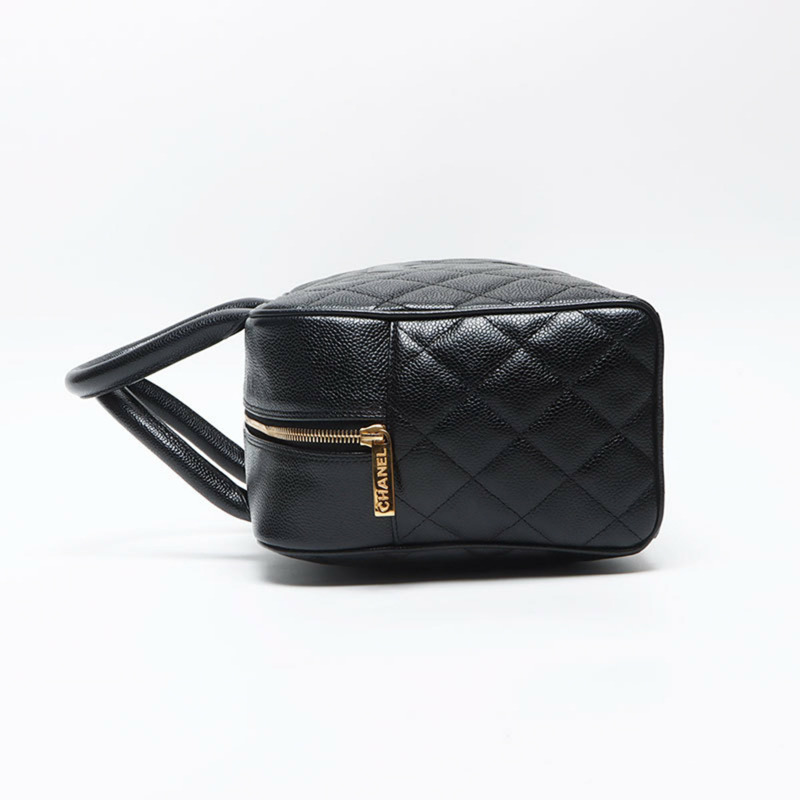 香奈兒魚子醬皮 Coco Mark 波士頓包 黑色 WS13509-2