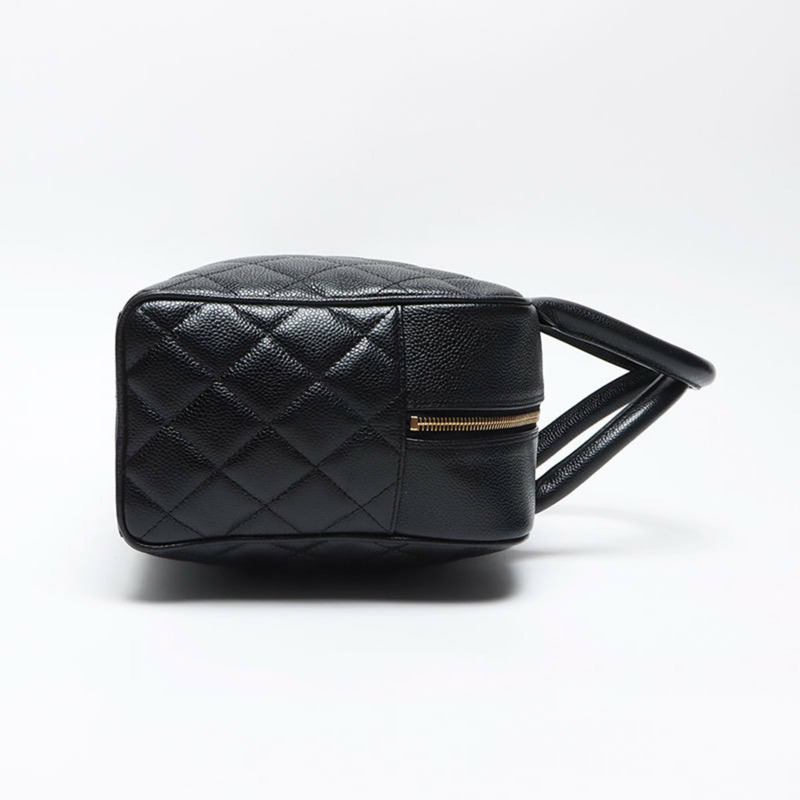 香奈兒魚子醬皮 Coco Mark 波士頓包 黑色 WS13509-3