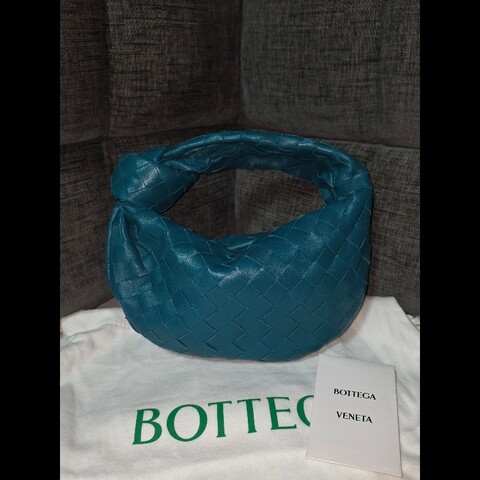 [全新]Bottega Veneta BV Mini Jodie 小羊皮 孔雀藍