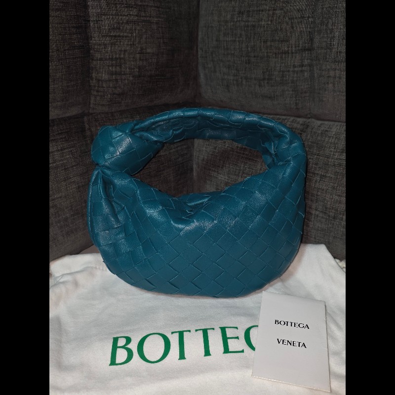 [全新]Bottega Veneta BV Mini Jodie 小羊皮 孔雀藍-0