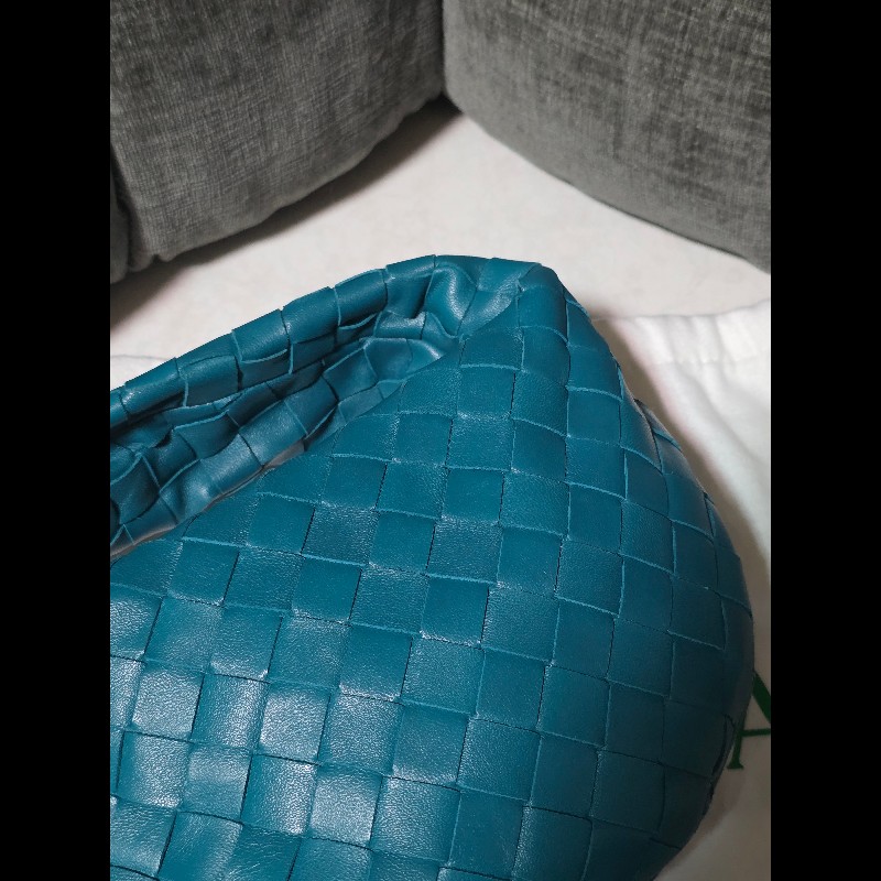 [全新]Bottega Veneta BV Mini Jodie 小羊皮 孔雀藍-4