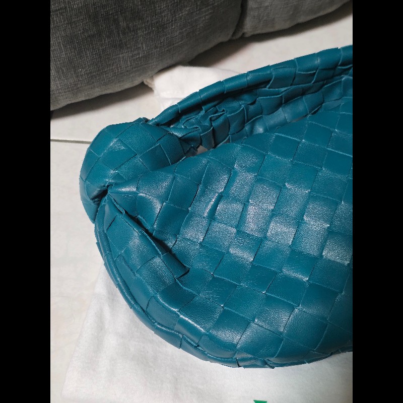 [全新]Bottega Veneta BV Mini Jodie 小羊皮 孔雀藍-5