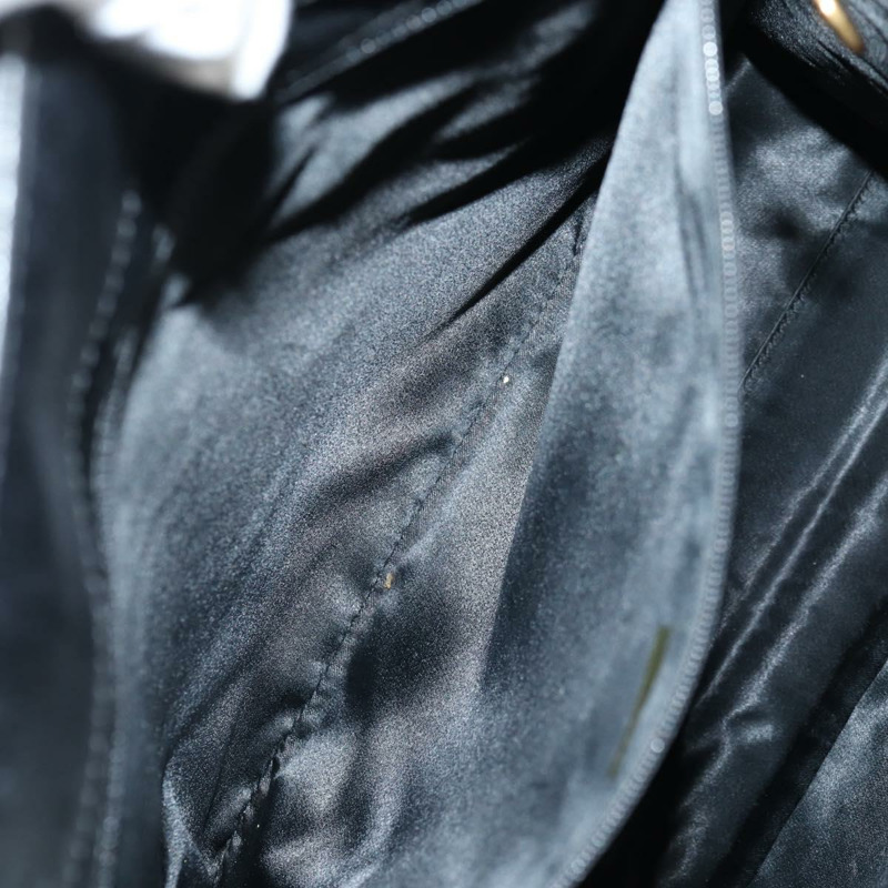 【日本直送】香奈兒魚子醬皮黑色金CC鏈條手提包 Auth 138564V-9