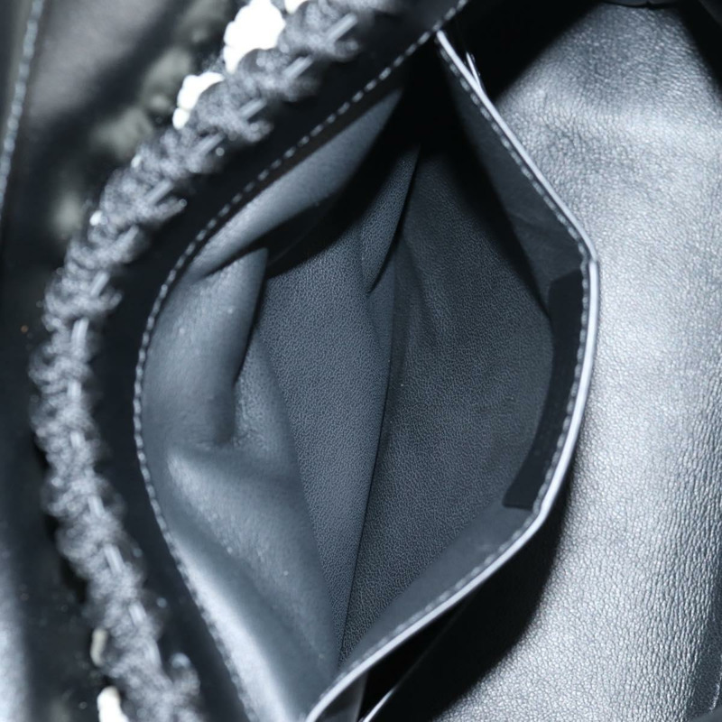 【日本直送】Salvatore Ferragamo Margot Gancini 手提包，聚酯纖維材質，兩用，白色/黑色，正品，貨號 yk19192SAV-21