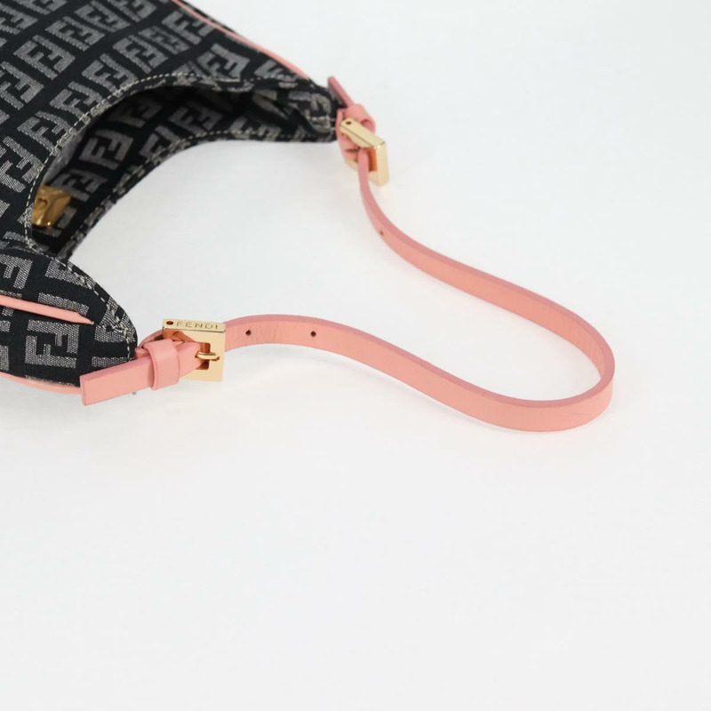 【日本直送】FENDI Zucchino帆布手提包 黑色 金色 正品 yk19129V-6