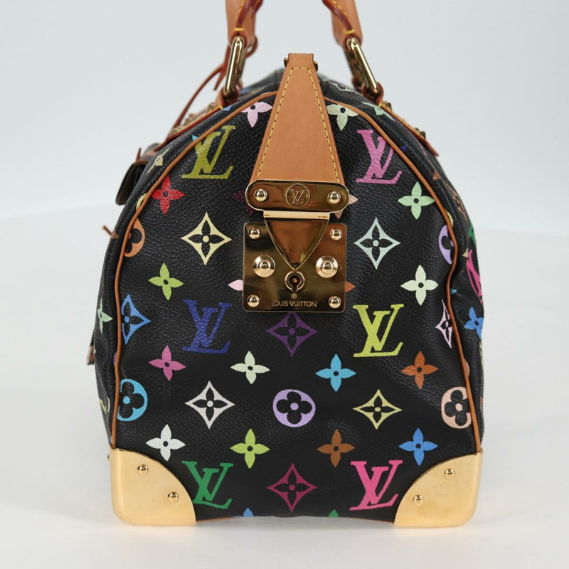 【日本直送】路易威登 Monogram Multicolor Speedy 30 手提包 黑色 M92642 正品 yk19115V-2
