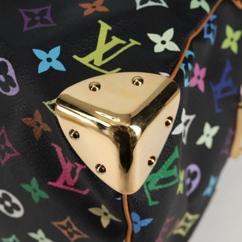 【日本直送】路易威登 Monogram Multicolor Speedy 30 手提包 黑色 M92642 正品 yk19115V-15